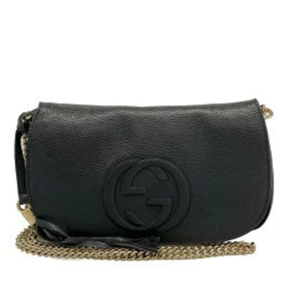 Gucci Soho Shoulder Bag Black Leather